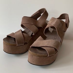 Pedro Garcia delsie wedge chiffon castoro